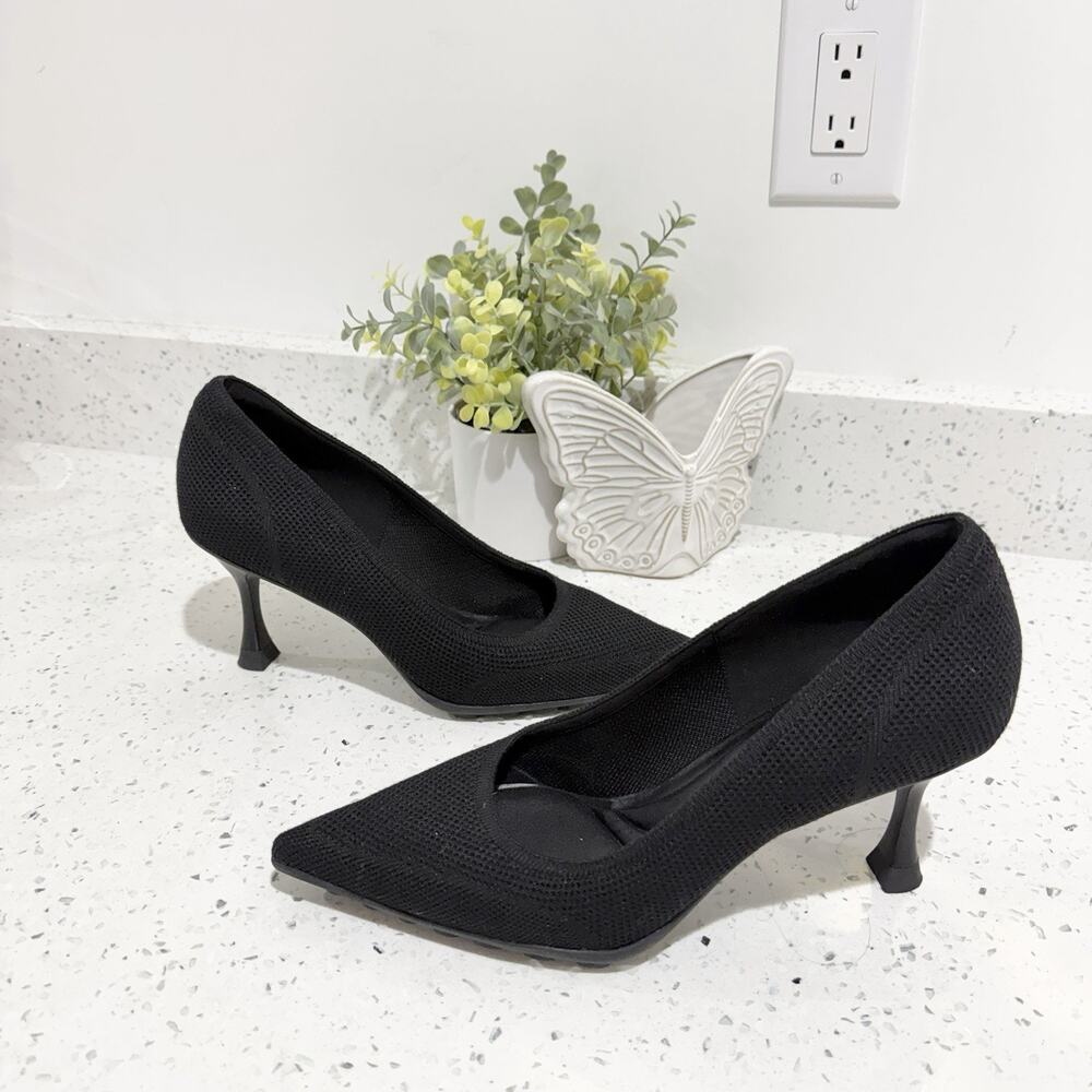 Cosy Island SoftBounce Pointed Toe Stiletto Heeled Pump Black Size 10 TS